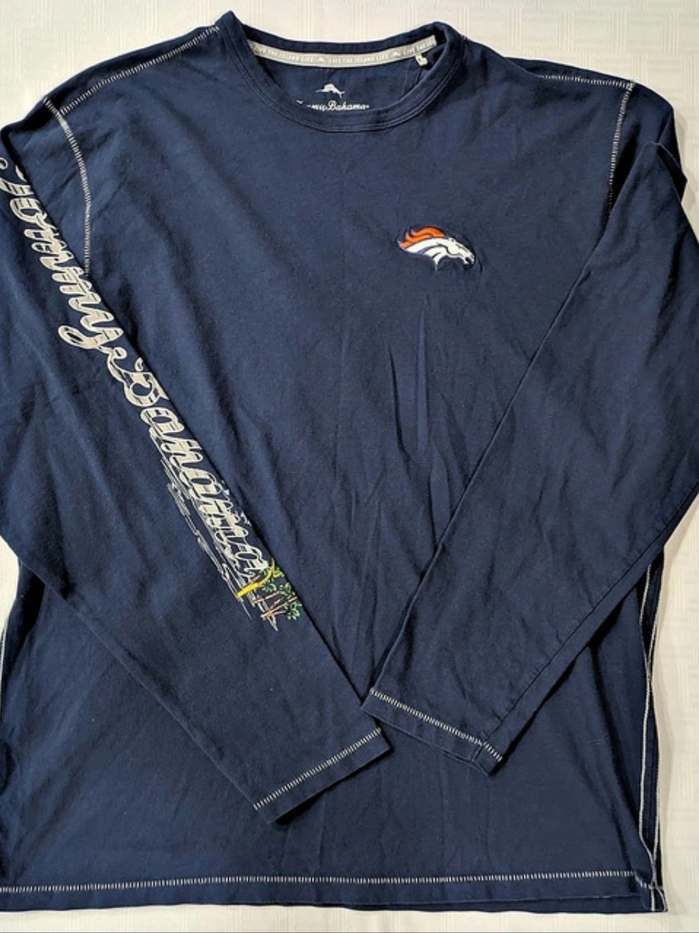 Tommy Bahama Denver Broncos Oasis Endzone Lux Long Sleeve T-Shirt Long Sleeve